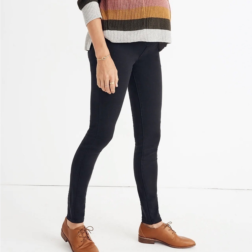 Madewell maternity over the belly skinny jeans lunar wash tencel denim